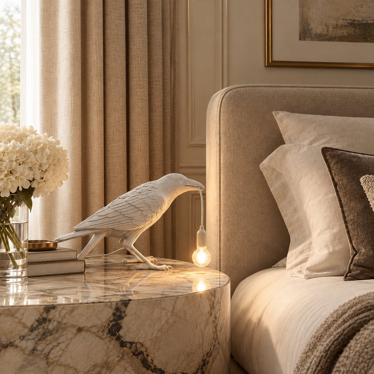 Sculptural Bird Accent Table Lamp