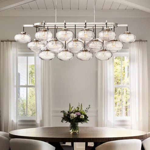 Cabrlet Clear Glass Linear Chandelier