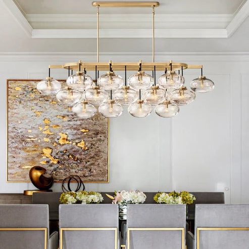Cabrlet Clear Glass Linear Chandelier