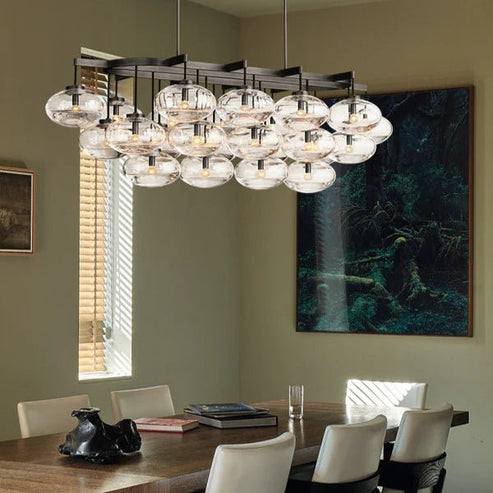 Cabrlet Clear Glass Linear Chandelier