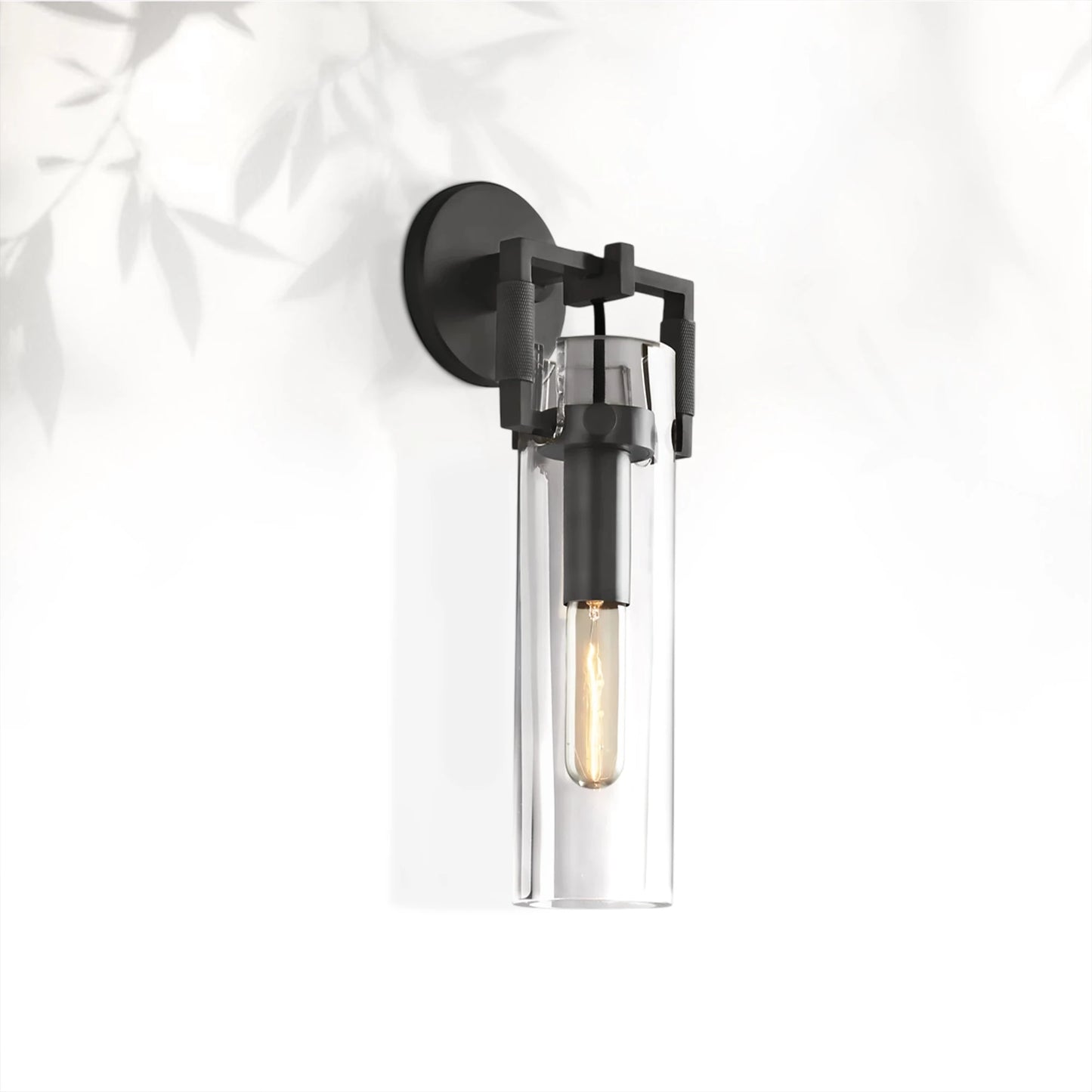 Machine Glass Cylinder Wall Sconce