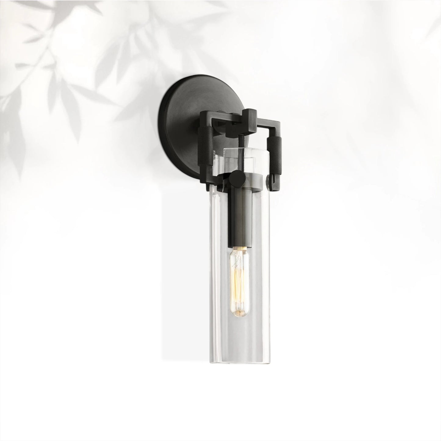 Machine Glass Cylinder Wall Sconce