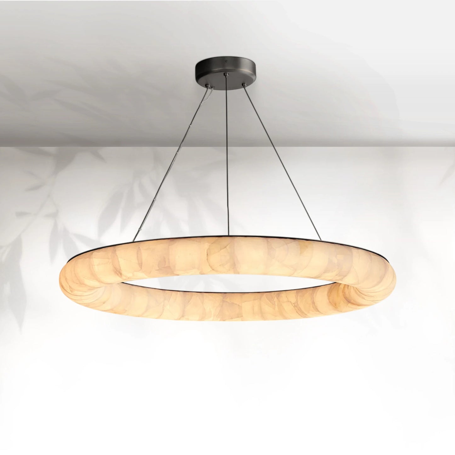Rivaga Lisse Alabaster Round Chandelier 31" 41" 61"D