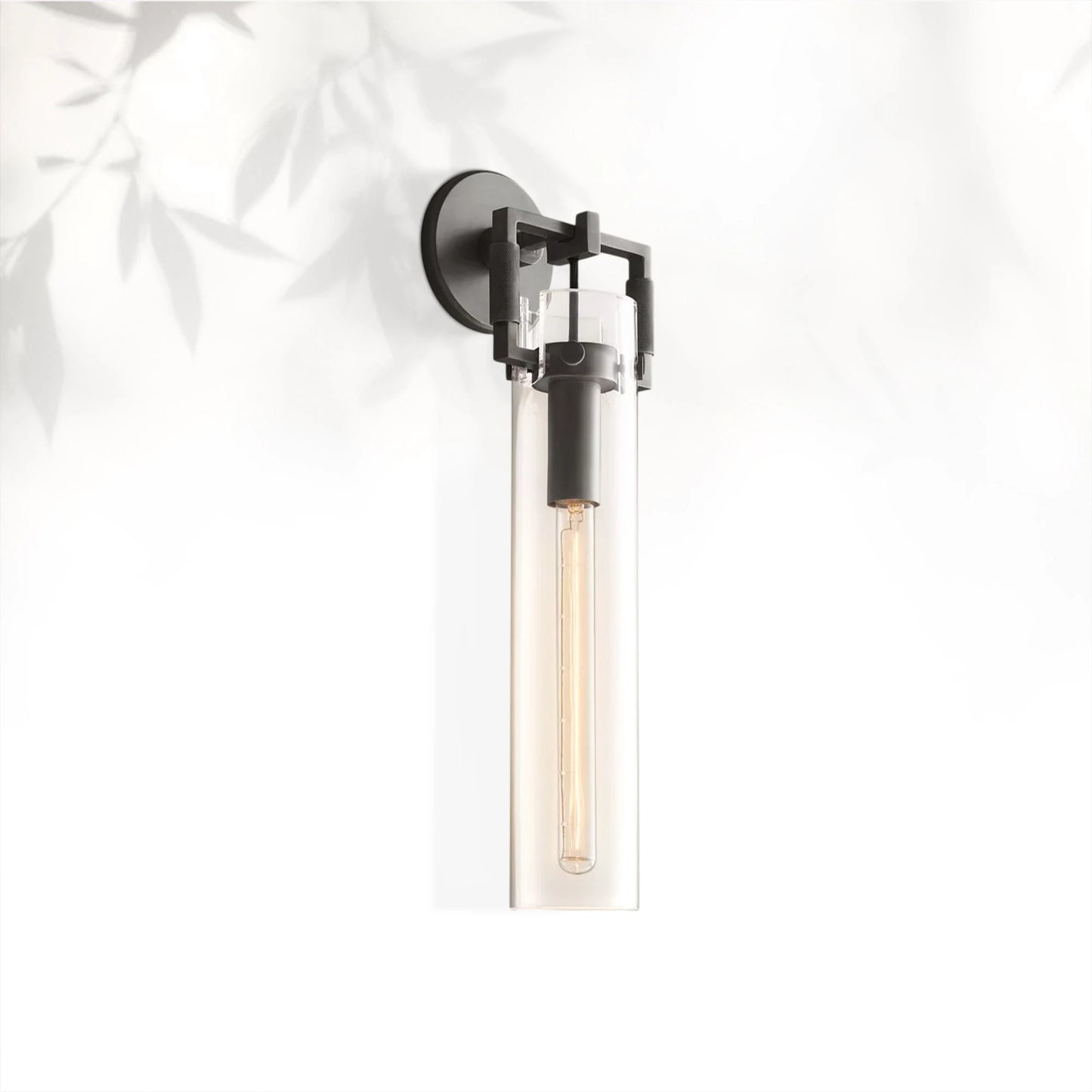 Machine Glass Cylinder Wall Sconce