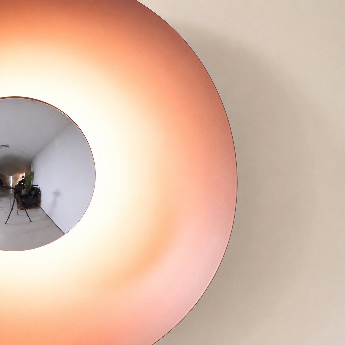 Simplicity Glow Wall Lamp, 11.8~23.6-Inch x H 11.8~23.6-Inch, Orange & Chrome, Warm Light for Living Room