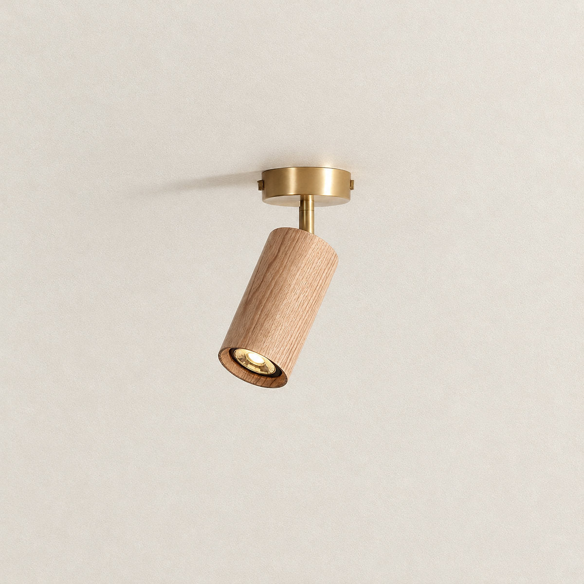 Tricolordeer Gold Brass Ceiling Light: Walnut Wood, 1–4 Heads