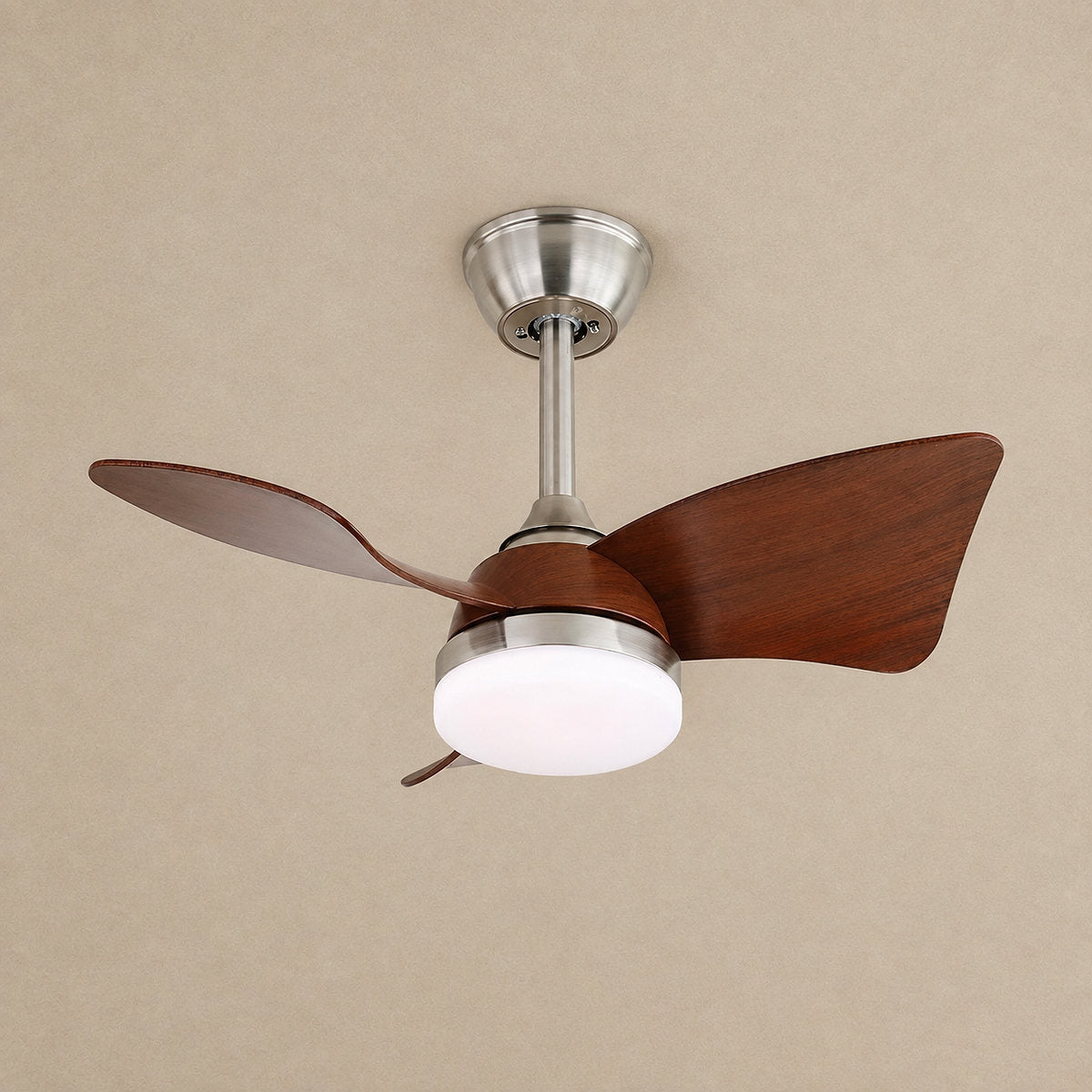 Silven Curve Ceiling Fan Light, 24~32-Inch x H 11.8-Inch, Model A (Walnut ) for Living Room