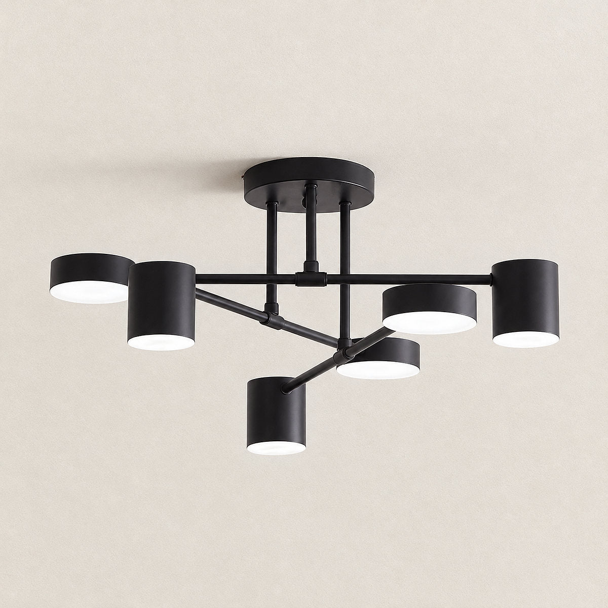 Tricolordeer Radial Sputnik Ceiling Light, 6 Arms