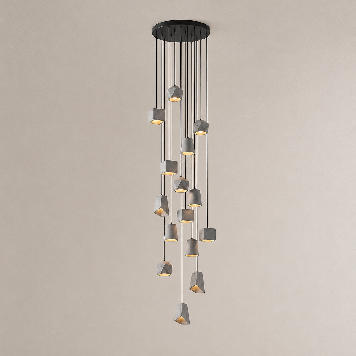 Faceted Concrete Pendant Light