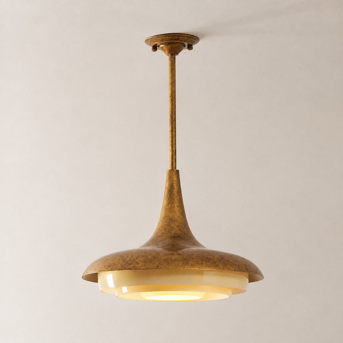 Tricolordeer Floral Glass Ceiling Pendant Light