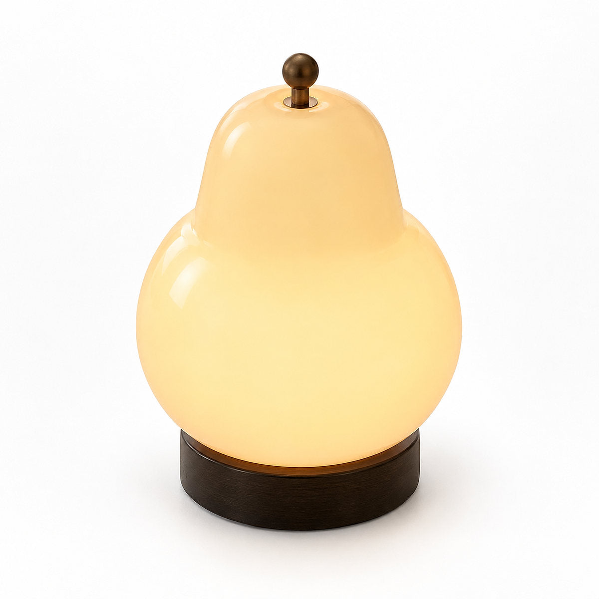 Rechargeable Three-Color Glass Table Lamp