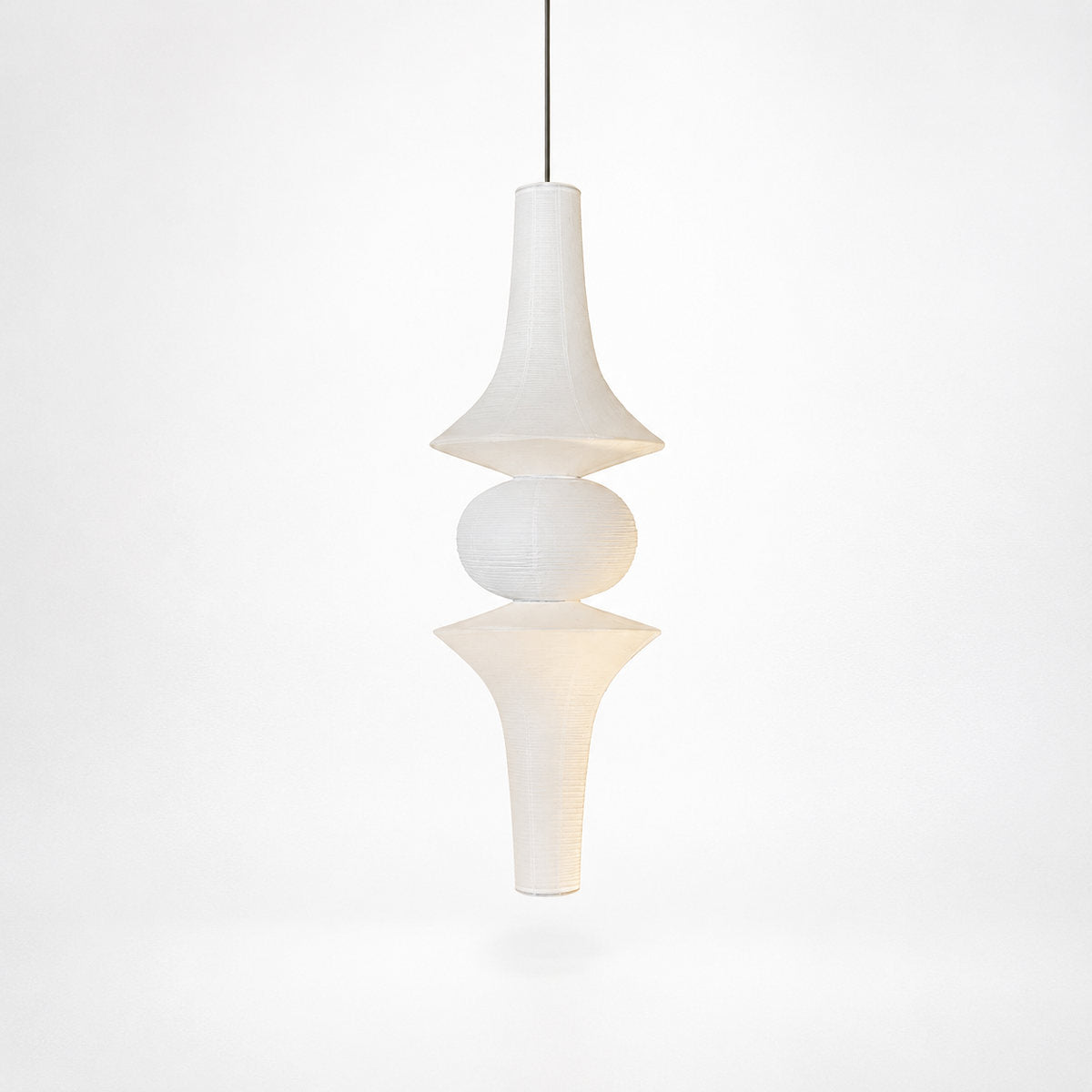 Sculptural Tiered Pendant Light 3 Bulbs