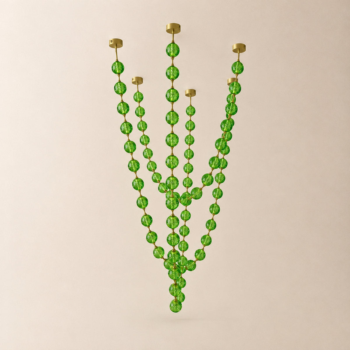 Draped Acrylic Sphere Link Chandelier