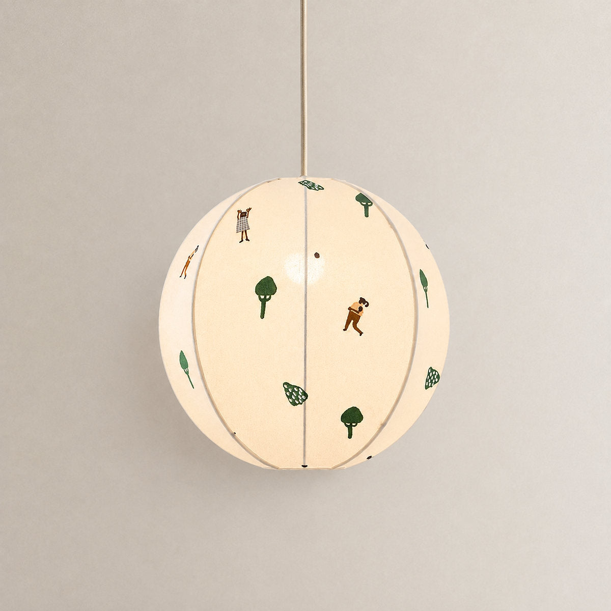 Playful Stitched Fabric Ceiling Pendant Light
