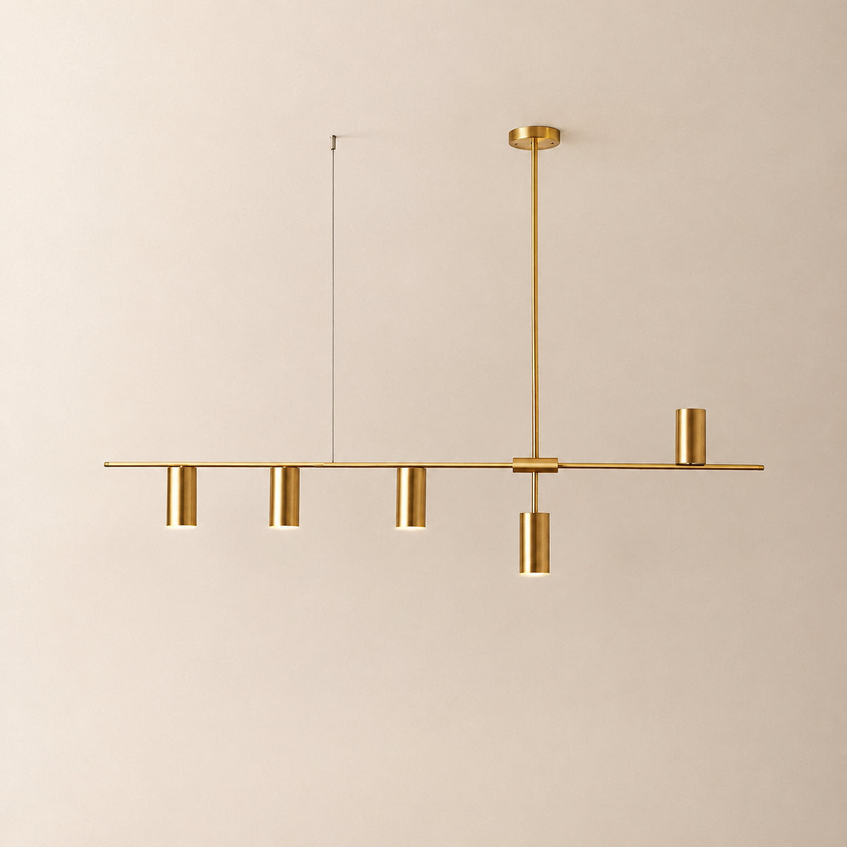 Modern Minimalist Linear Chandelier by Tricolordeer