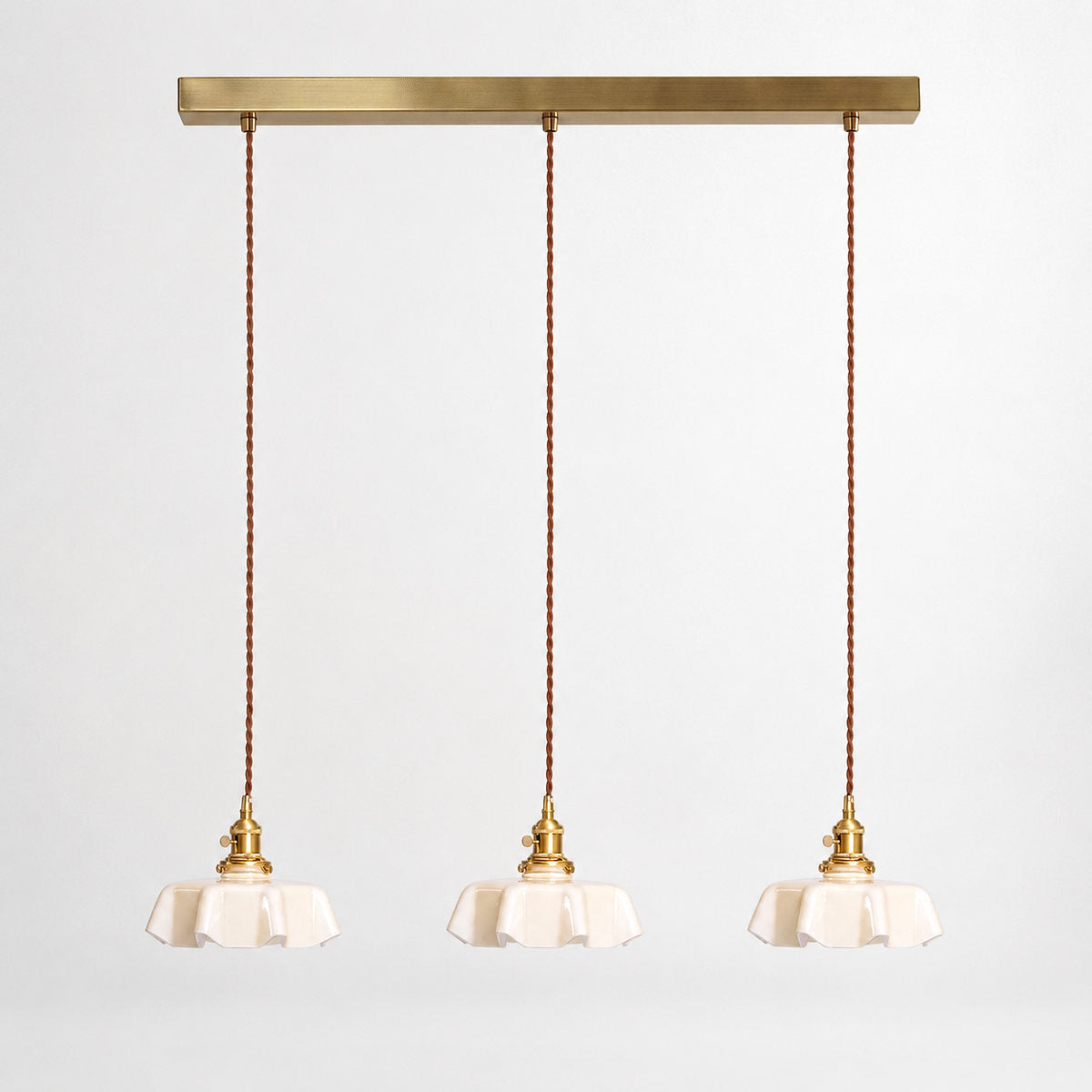 Pleated Glass Pendant Light Collection