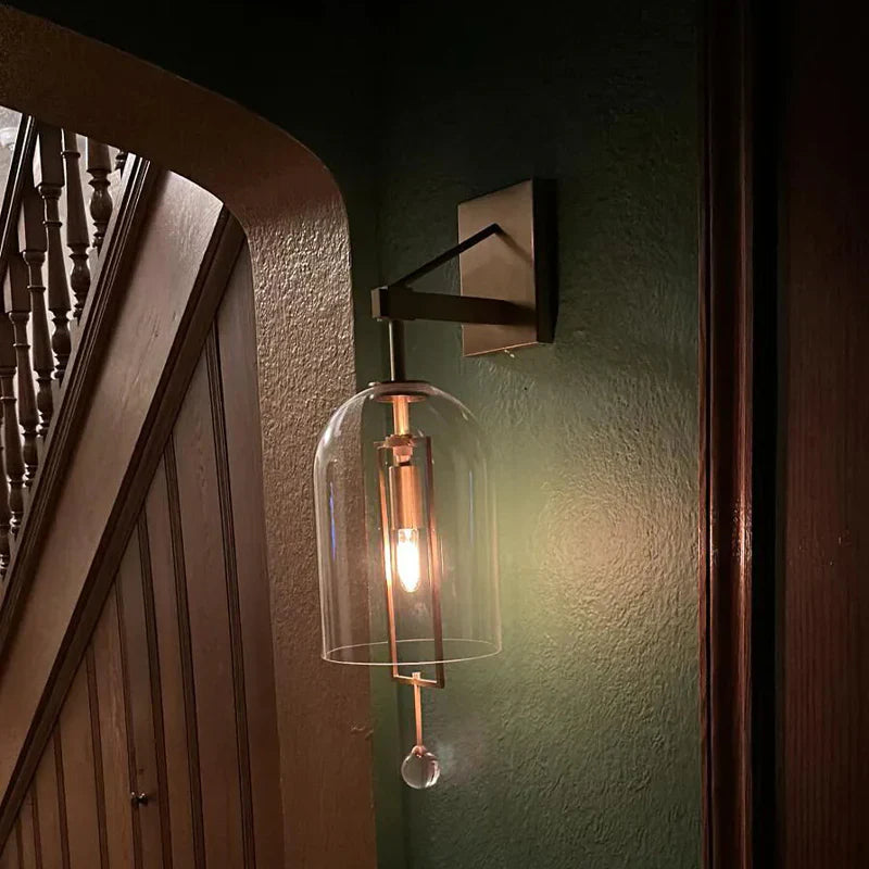 Fulcram Modern Grand Glass Wall Sconce 23"/29"H for Living Room, Bedroom