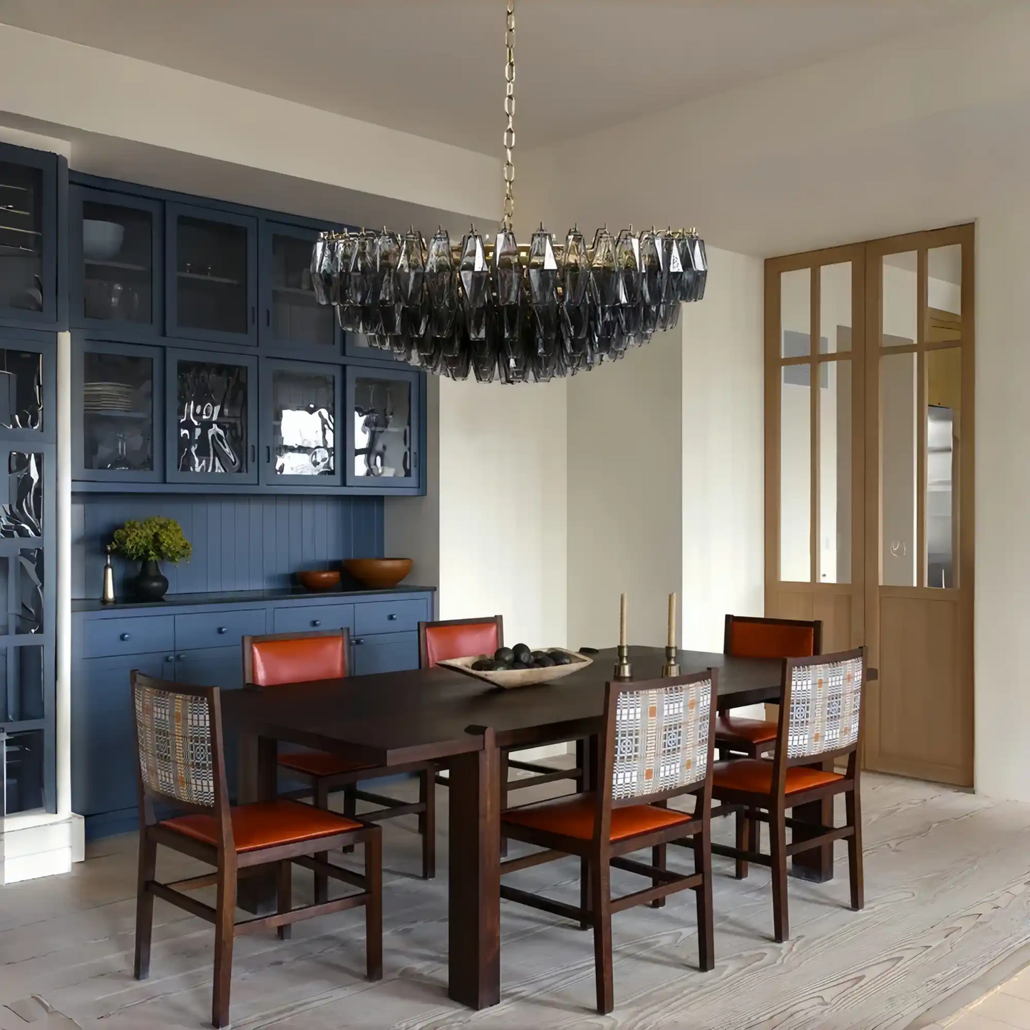 Cyra Hand Blown Tier Glass Large Murano Chandelier
