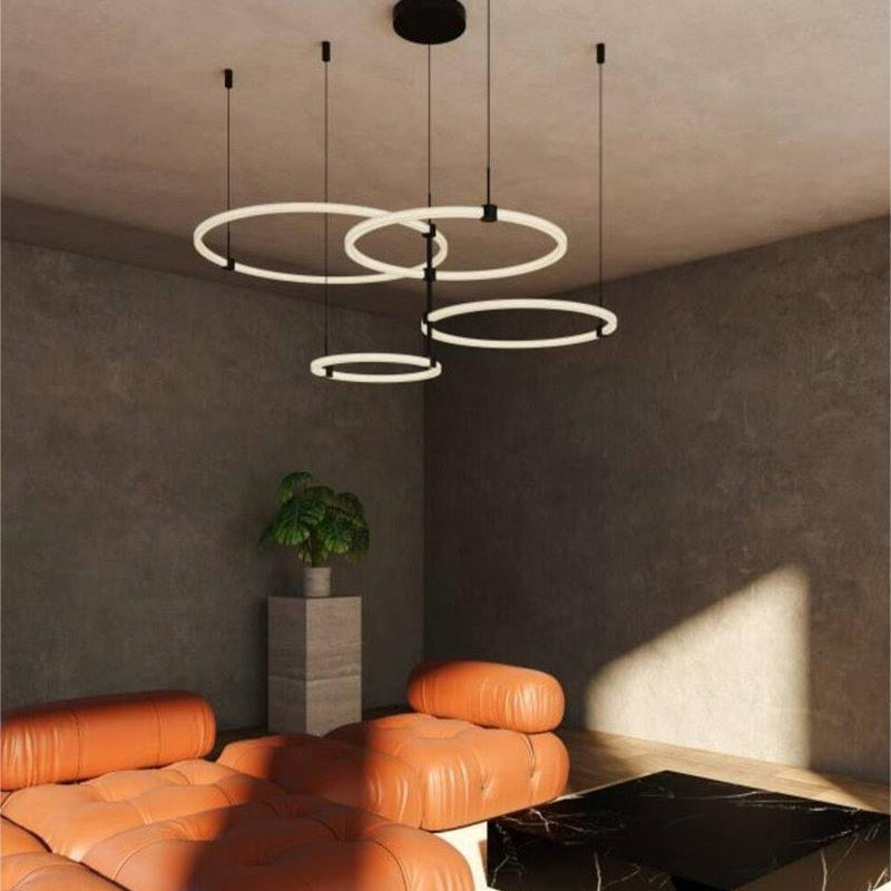 Bruni LED Chandelier Brushed Gold and Black