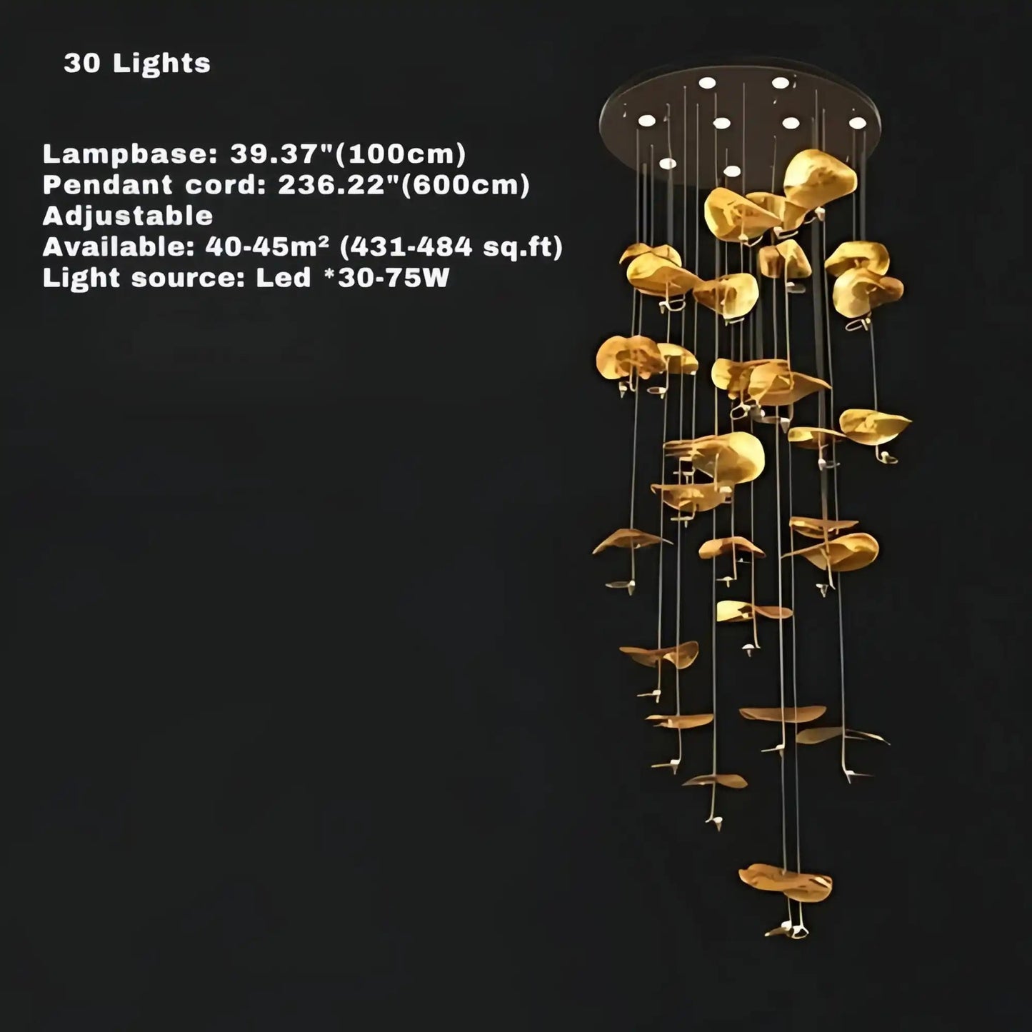 Jenissa Vintage Crystal Staircase Chandelier High Ceiling Luxury Lighting