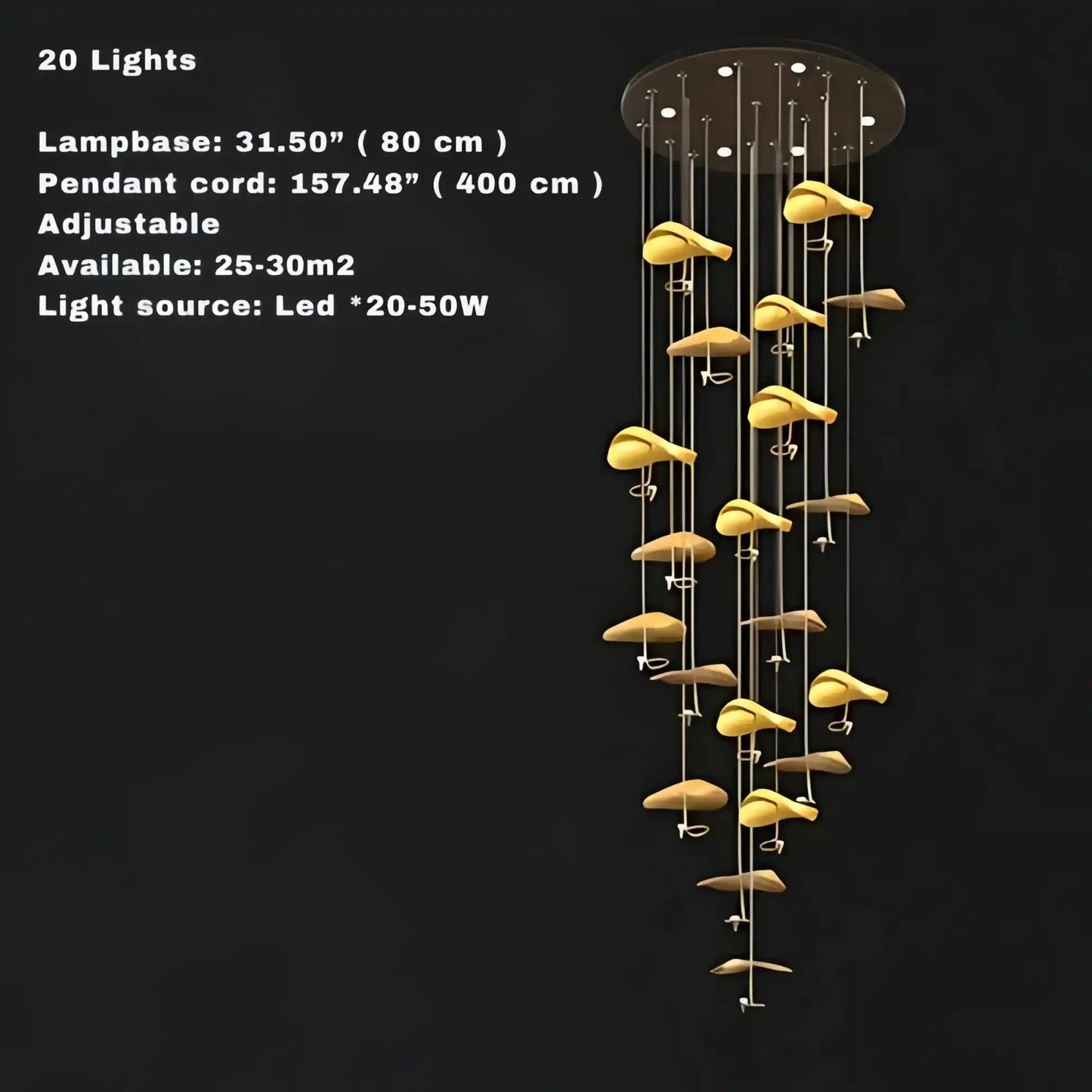 Jenissa Vintage Crystal Staircase Chandelier High Ceiling Luxury Lighting