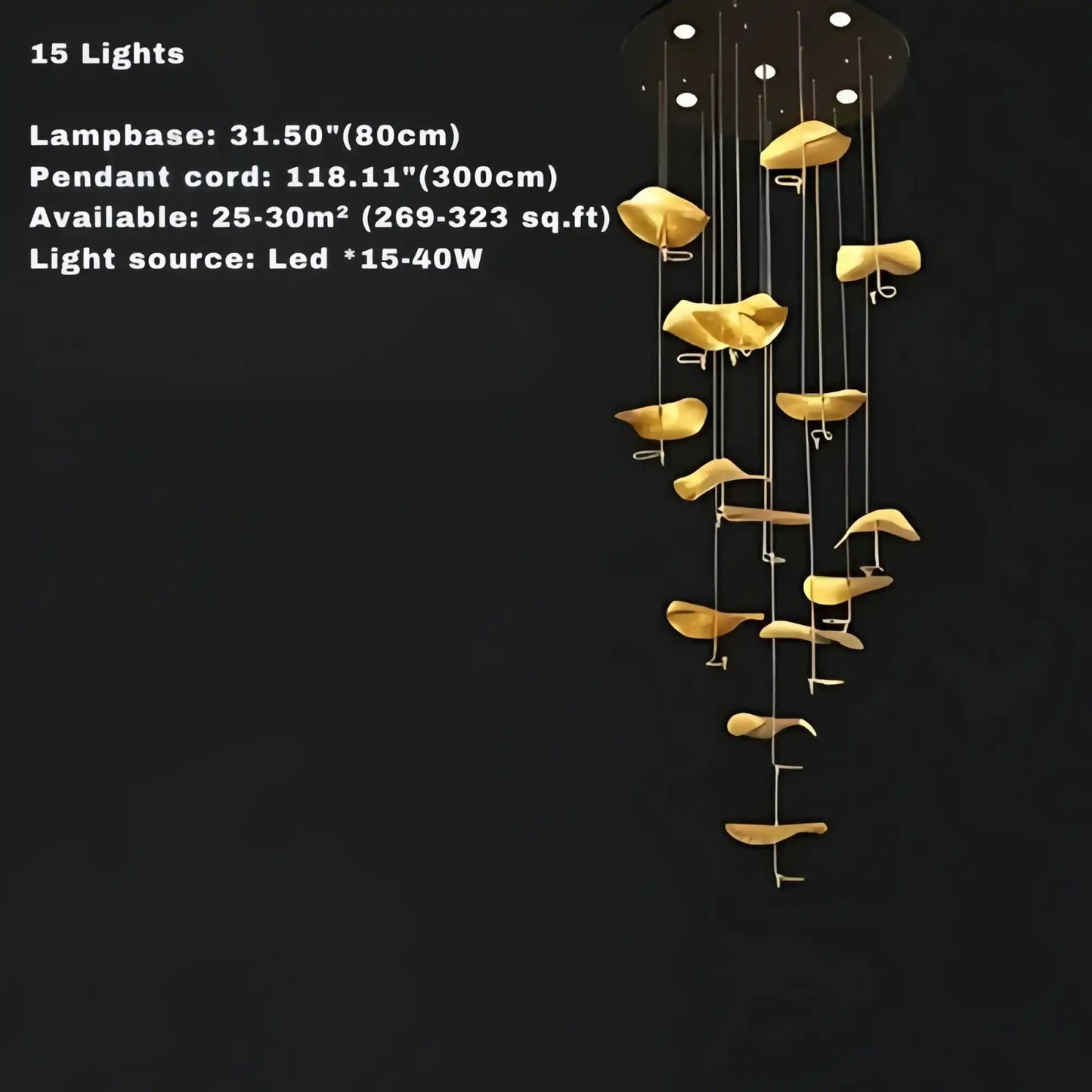Jenissa Vintage Crystal Staircase Chandelier High Ceiling Luxury Lighting