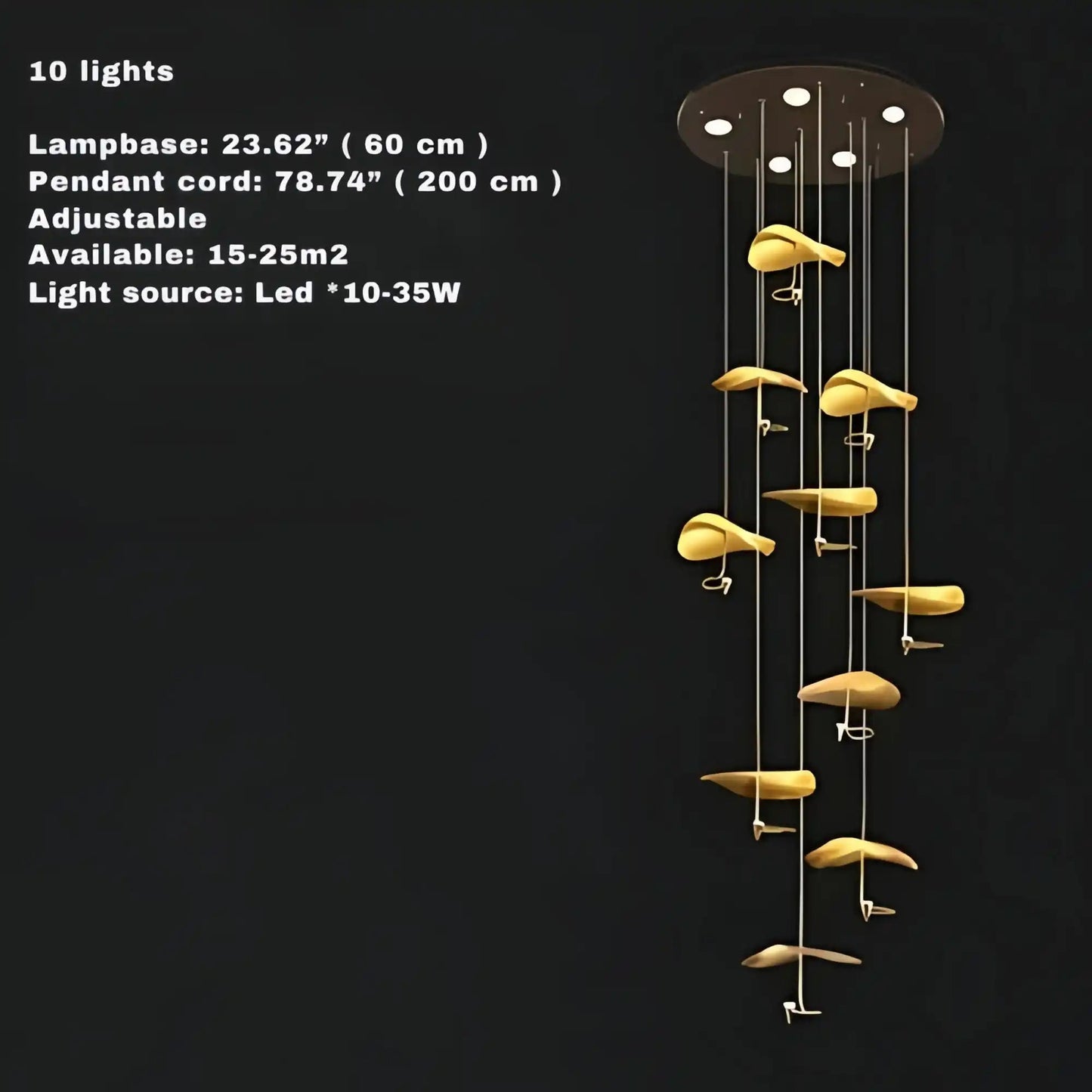 Jenissa Vintage Crystal Staircase Chandelier High Ceiling Luxury Lighting