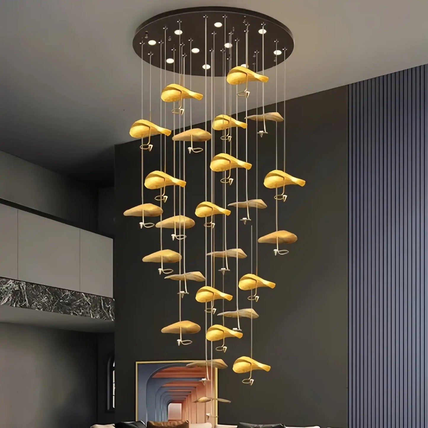 Jenissa Vintage Crystal Staircase Chandelier High Ceiling Luxury Lighting