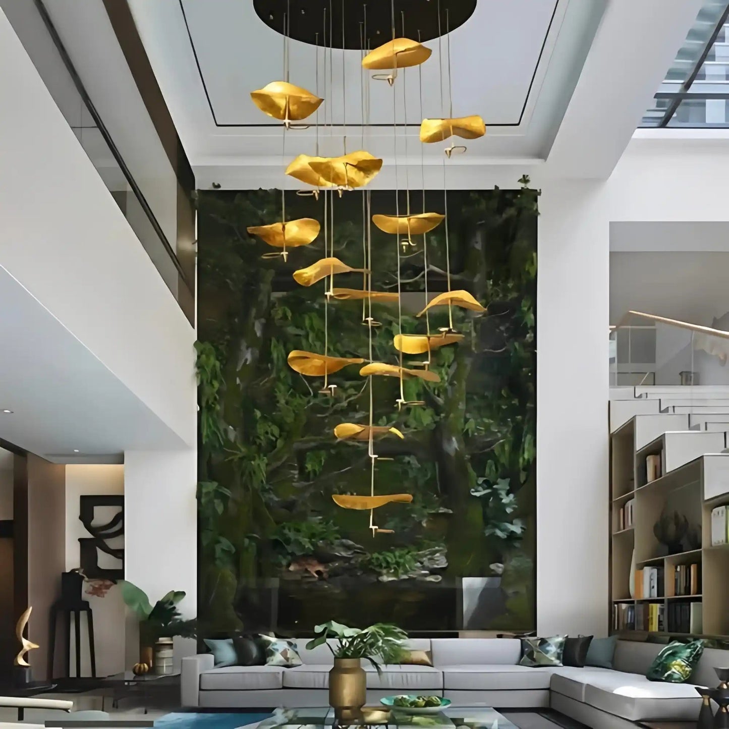 Jenissa Vintage Crystal Staircase Chandelier High Ceiling Luxury Lighting