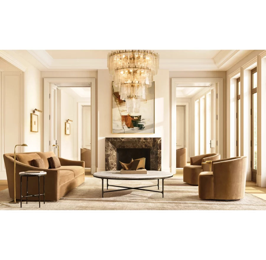Latrel Smoke Glass Tiered Round Chandelier 47��