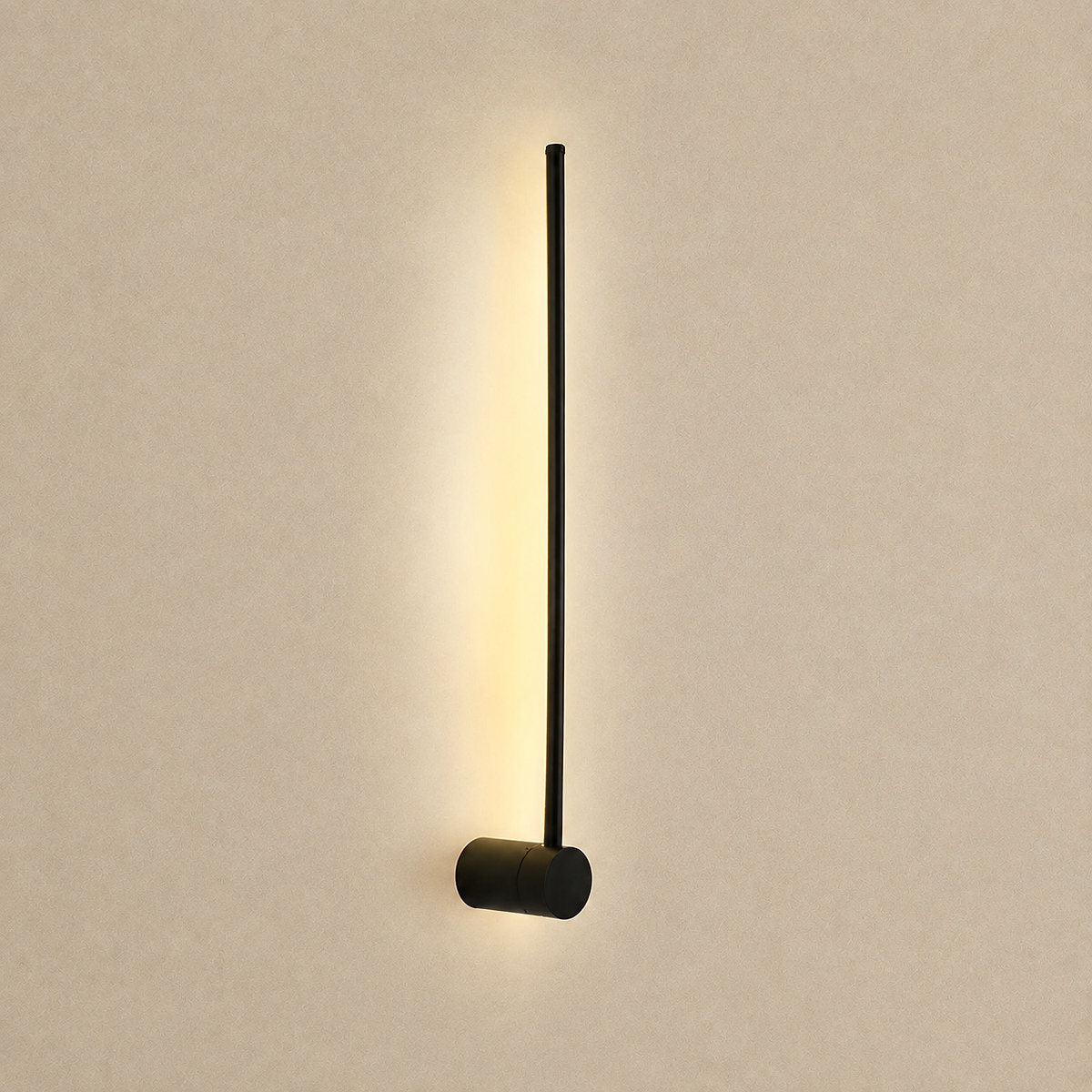 Linear LED Wall Lamp, 2.3-Inch x H 23.6~47.2-Inch, Black, Warm Light for Living Room & Dining Room