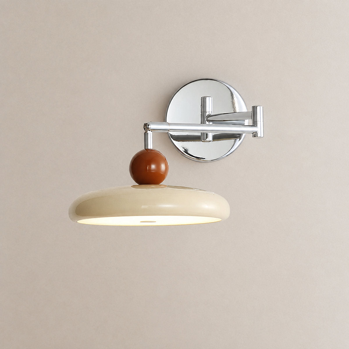 Lola Swing Arm Wall Lamp, 7.9-Inch x H 4.7-Inch, Green, Warm Light for Bedroom & Living Room