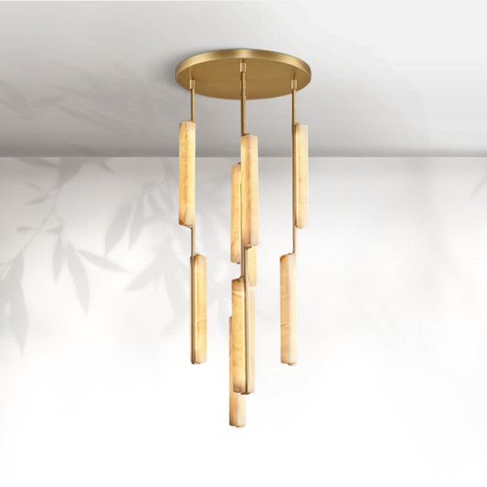 Aedubon Alabaster Round Chandelier