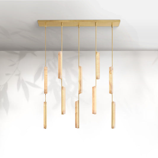 Aedubon Alabaster Linear Chandelier