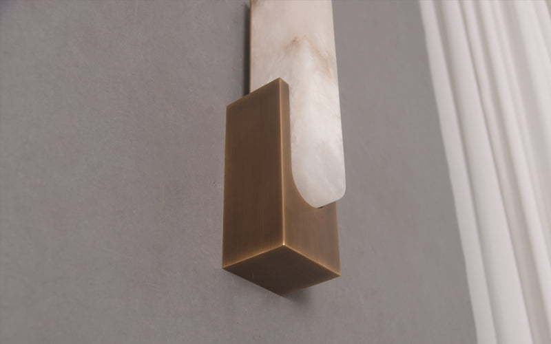 Nimbus Alabaster Brass Wall Sconce
