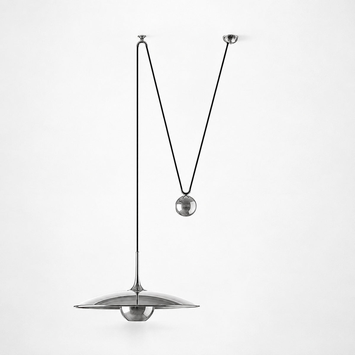 Adjustable Metal Counterweight Pendant Light for Dining Room & Living Room