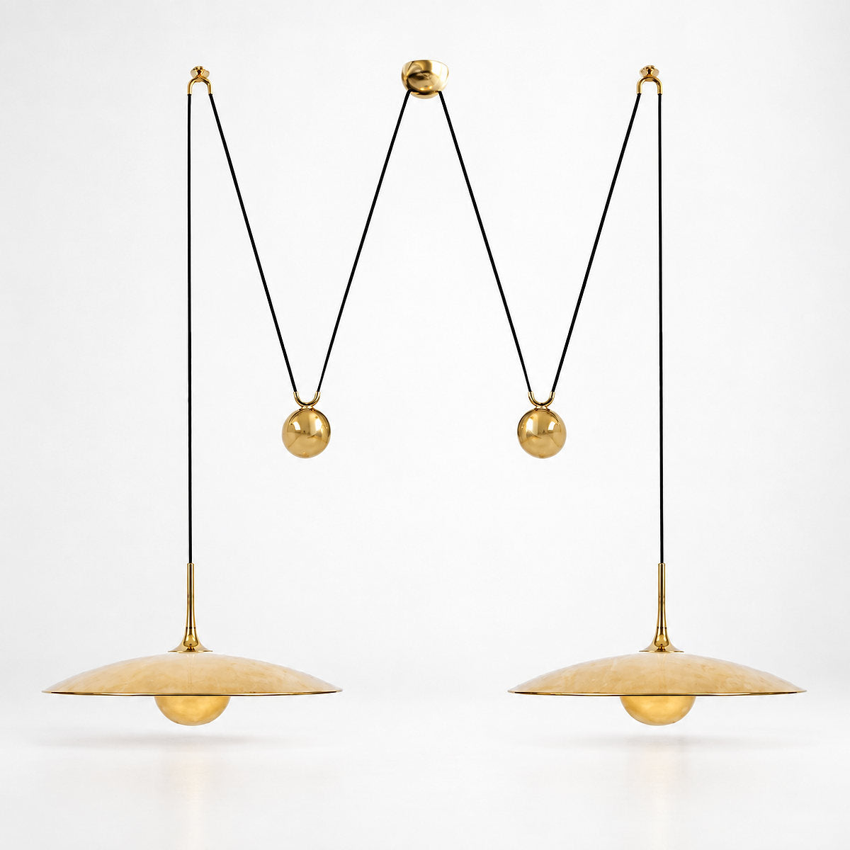 Adjustable Metal Counterweight Pendant Light for Dining Room & Living Room