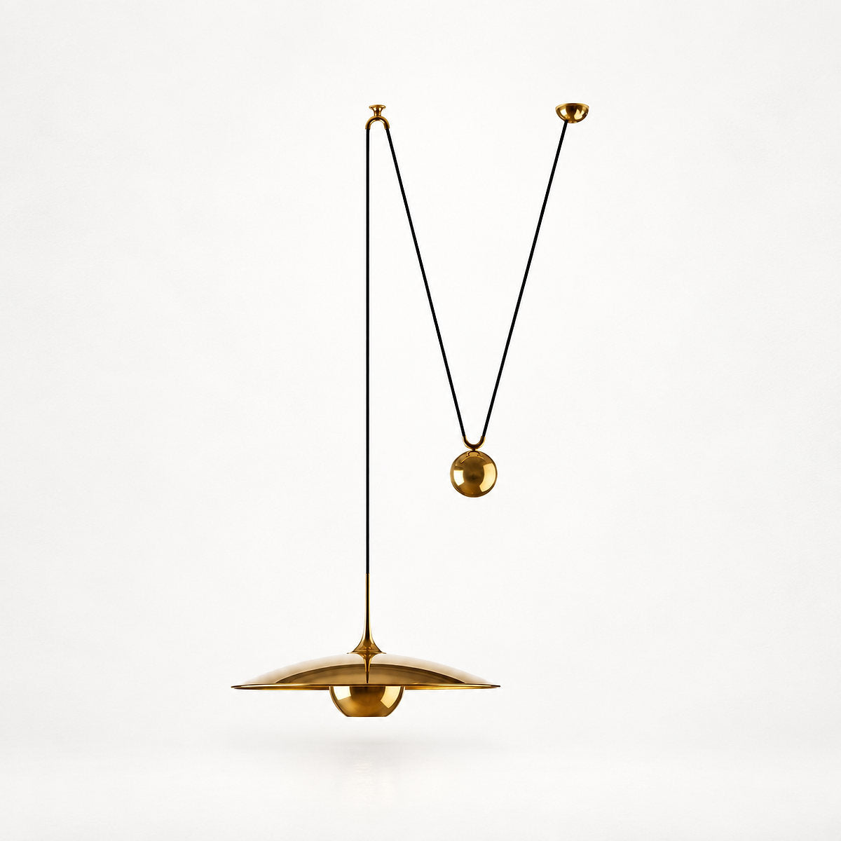 Adjustable Metal Counterweight Pendant Light for Dining Room & Living Room