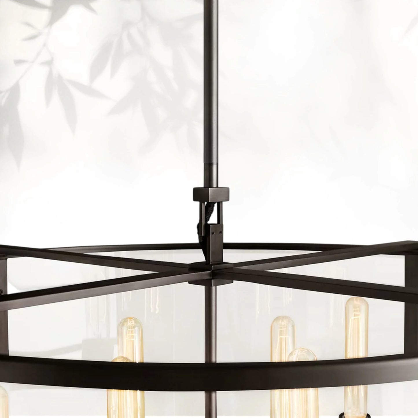 Bickman Glass Lantern Modern Round Chandelier 33''44"55''