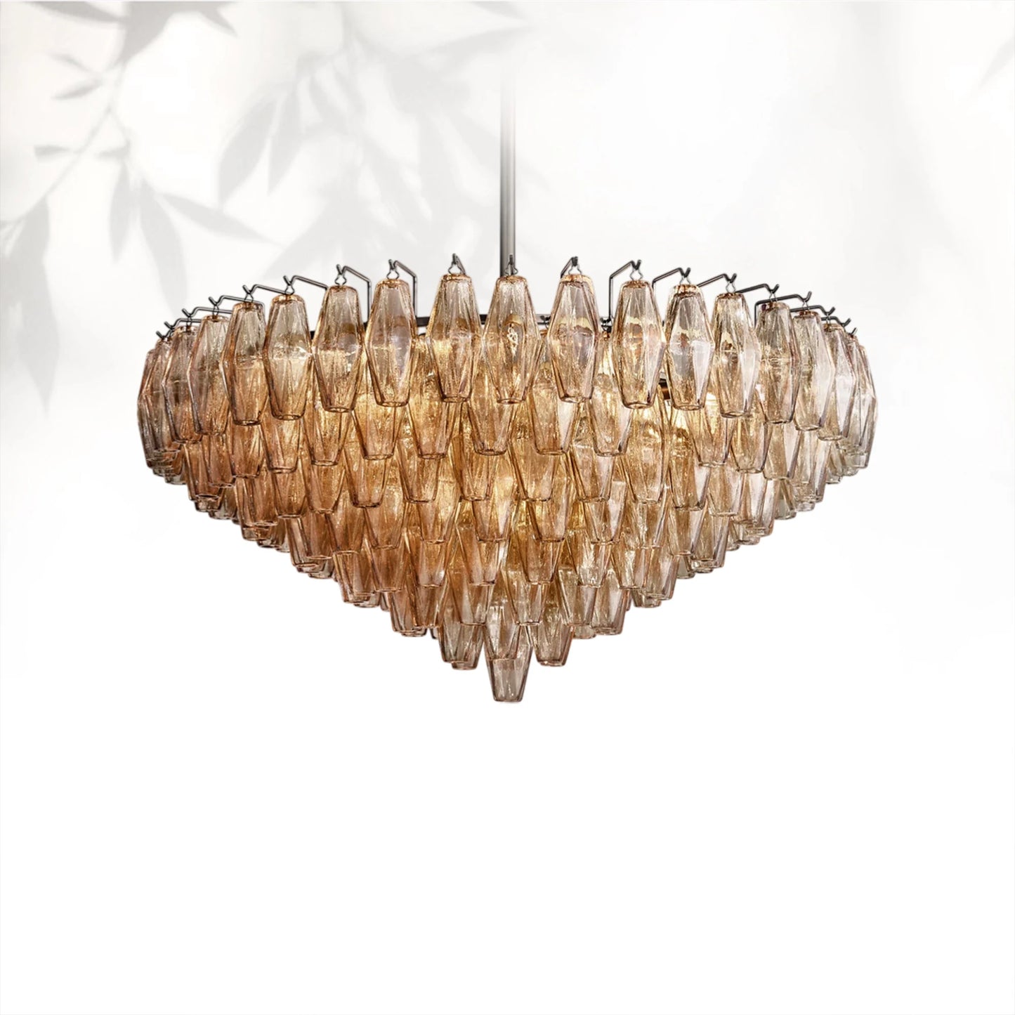 Chiaravalle Glass Tiered Round Chandelier 37" 47" 62"