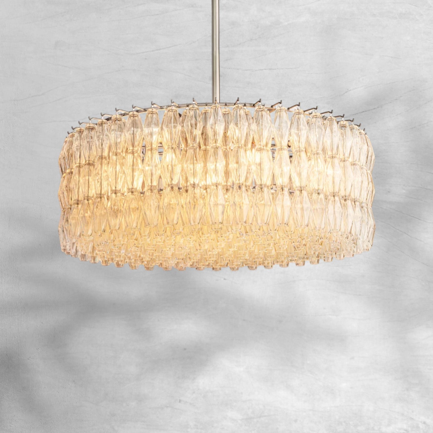 Cyra Clear Glass Round Chandelier