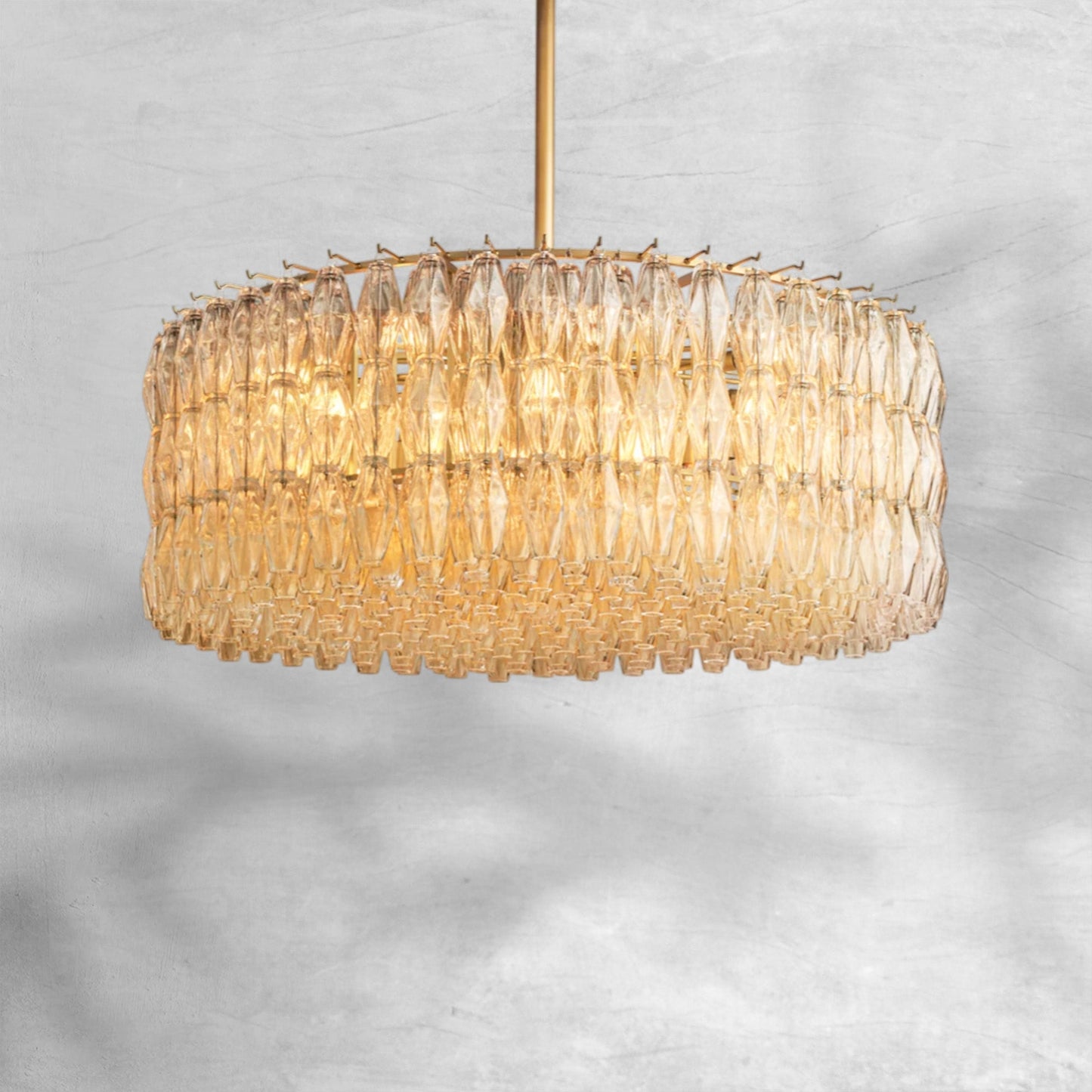Cyra Clear Glass Round Chandelier