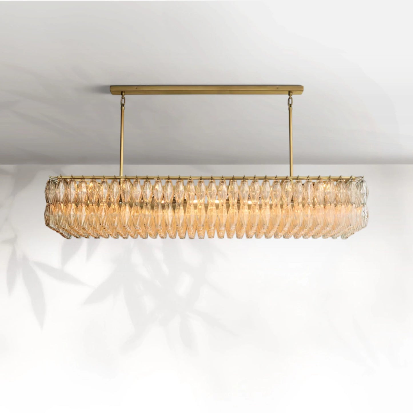 Chiaravalle Glass Rectangular Chandelier