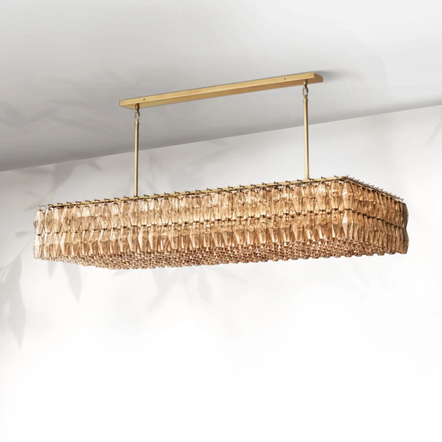 Chiaravalle Glass Rectangular Chandelier