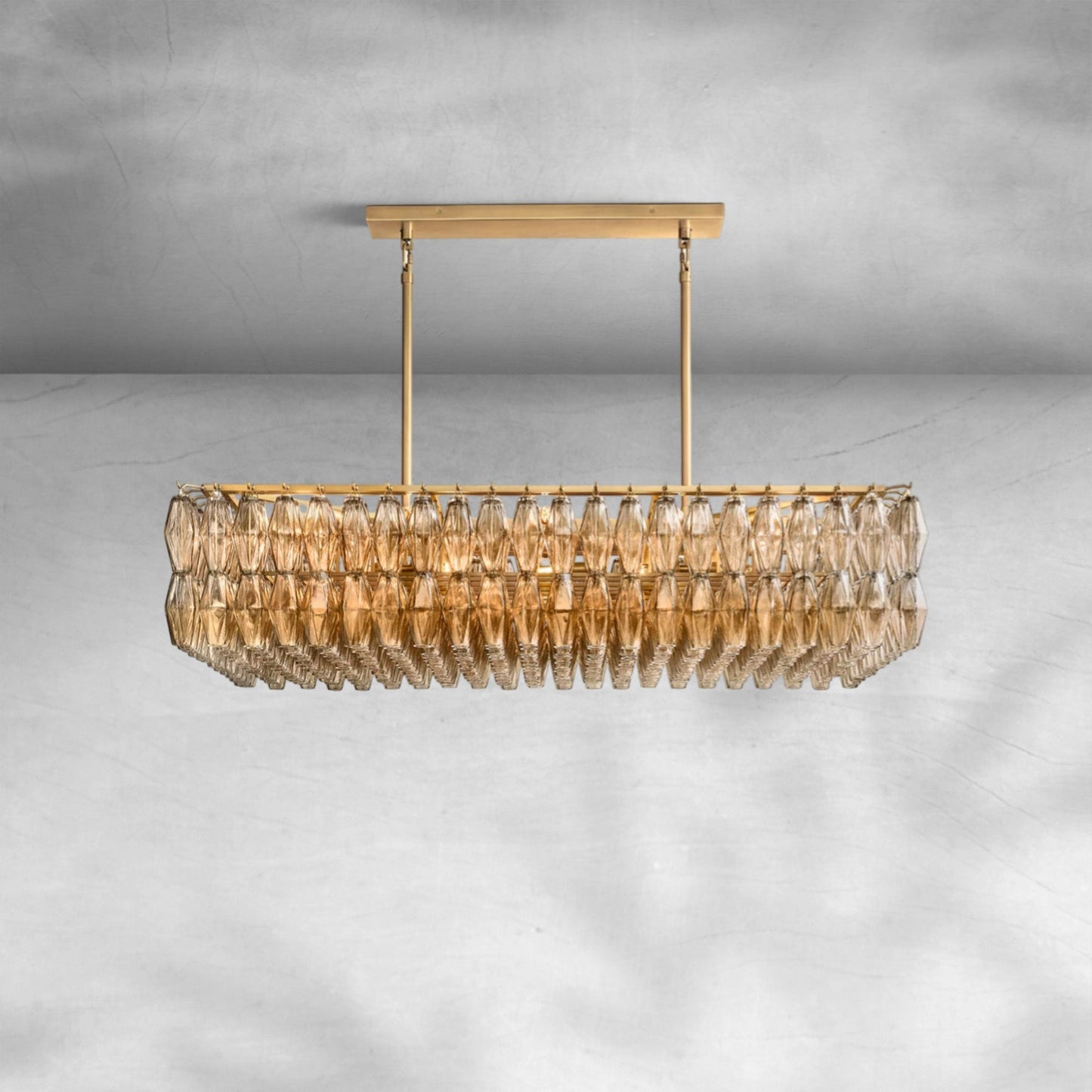 Cyra Square Chandelier 2-Tier