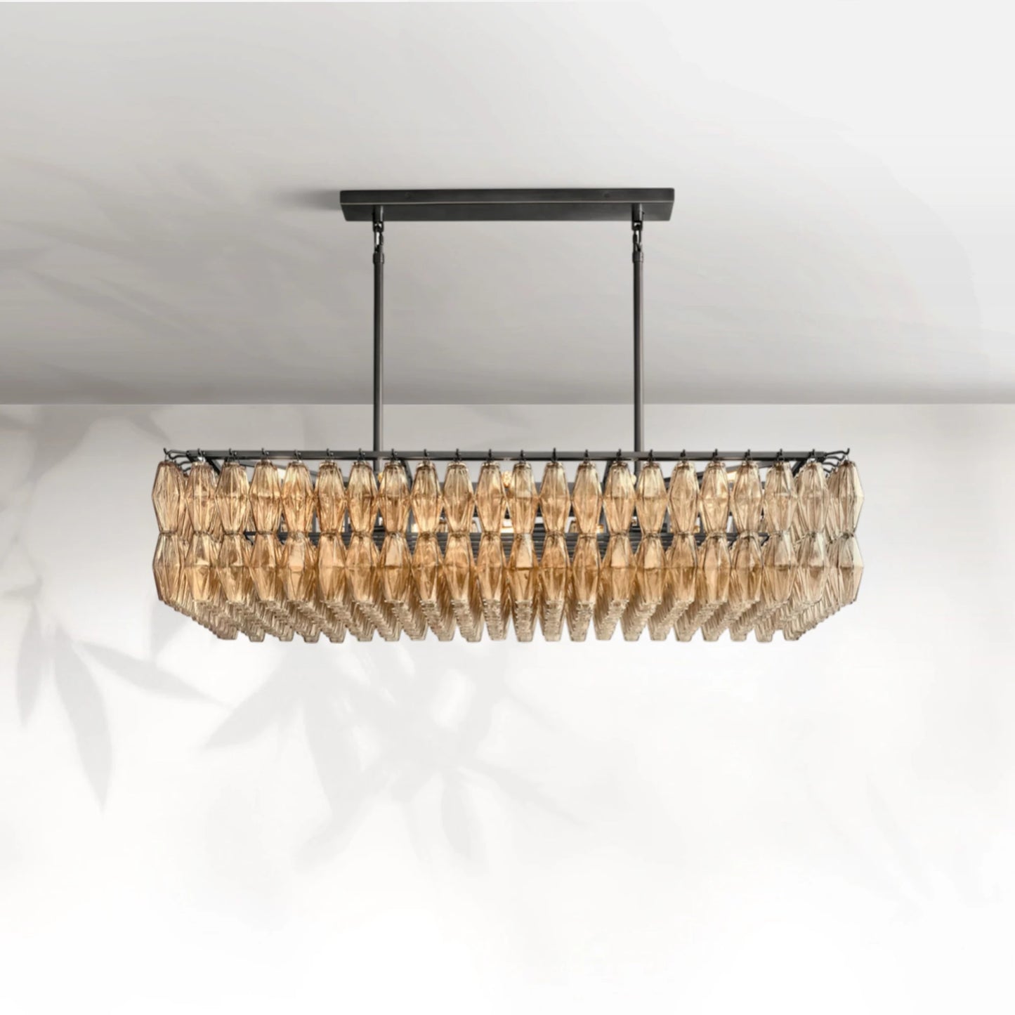 Chiaravalle Glass Rectangular Chandelier