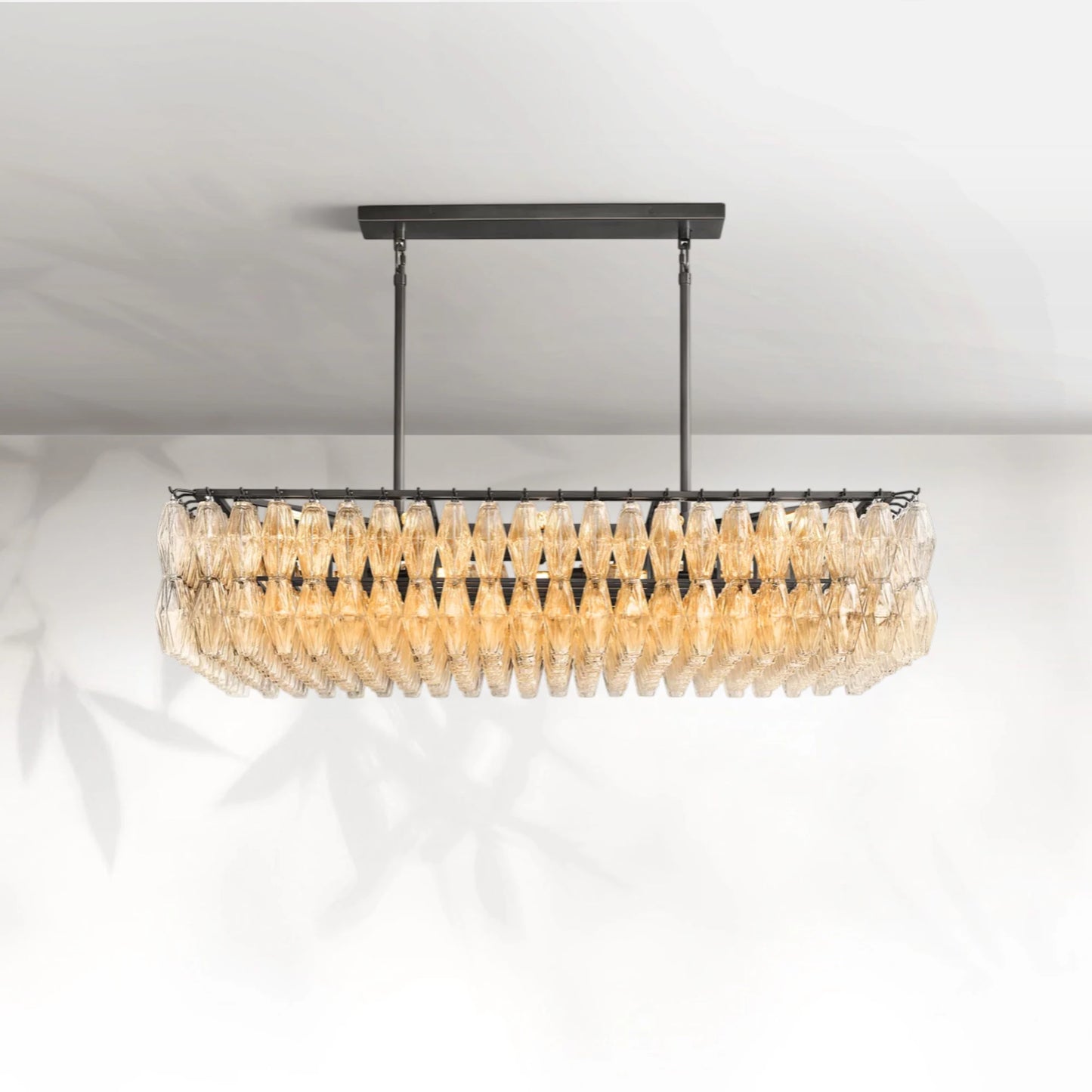 Chiaravalle Glass Rectangular Chandelier