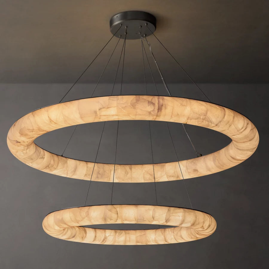 Civage Lisse Two-Tiered Round Chandelier 61"