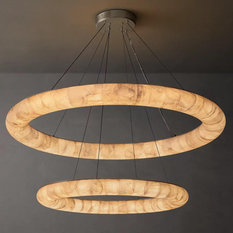Civage Lisse Two-Tiered Round Chandelier 61"