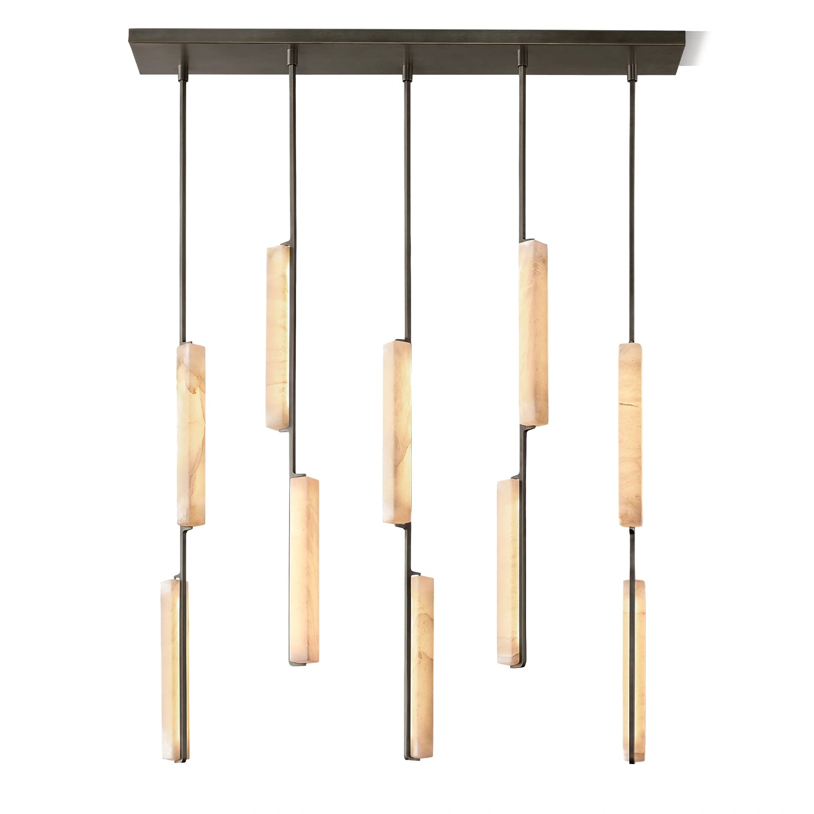 Oudubon Alabaster Linear Chandelier 54"